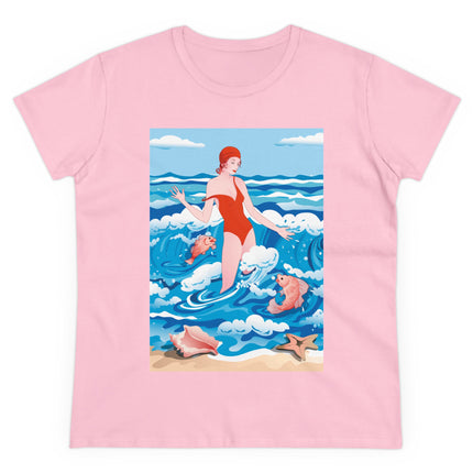 Ocean Symphony Women's Midweight Cotton Tee