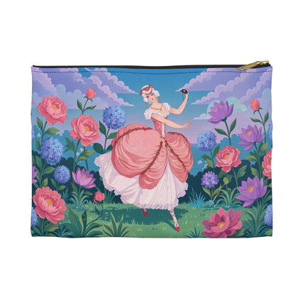 🎭🌸 The Lady Of The Secret Masquerade Accessory Pouch – Art Deco Garden Fantasy