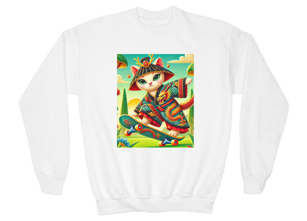 Dragon Dance on Wheels Youth Crewneck Sweatshirt
