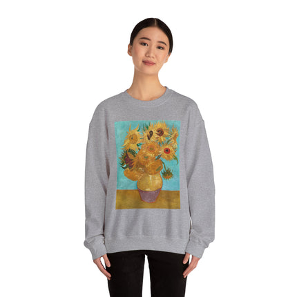 Vase with Twelve Sunflowers by Vincent Van Gogh Heavy Blend™ Crewneck Sweatshirt