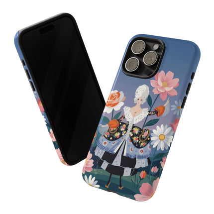 🌸🎀 The Grand Floral Promenade Phone Case – Art Deco Fashion Fantasy