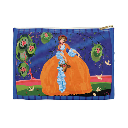 Spring Whispers Accessory Pouch – Vintage Art Fashion Design