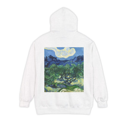Olive Trees by Vincent Van Gogh Unisex Garment-Dyed Hoodie