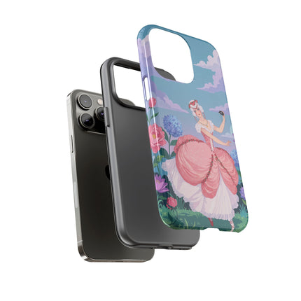 🎭🌸 The Lady Of The Secret Masquerade Phone Case – Art Deco Garden Fantasy