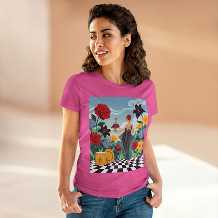 🌹🖤 The Rose Garden Dollmaker Cotton Tee – Art Deco Fashion Fantasy