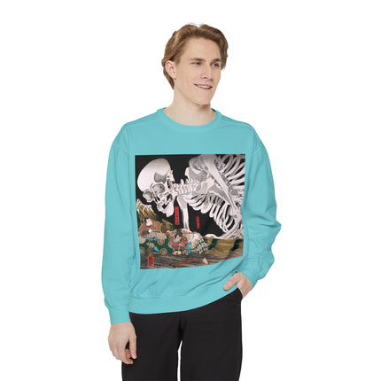 Mitsukuni Defying the Skeleton Spectre by Utagawa Kuniyoshi Garment-Dyed Sweatshirt
