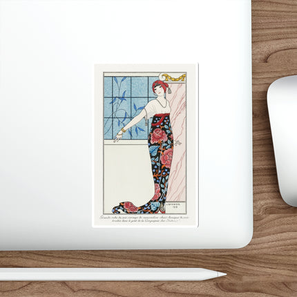 Grande robe du soir by George Barbier Die-Cut Stickers (5 Sizes)
