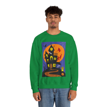 Halloween Night at the Haunted House Unisex Heavy Blend™ Crewneck Sweatshirt