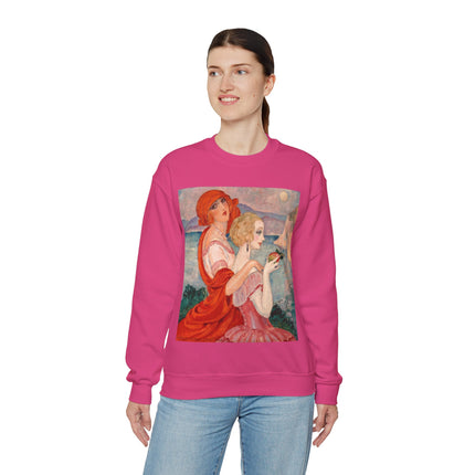 Sur la Route d'Anacapri by Gerda Wegener Heavy Blend™ Crewneck Sweatshirt