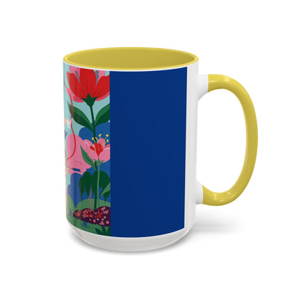 The Lady Of The Scarlet Bow Colorful Mugs – Art Deco Botanical Archer Elegance