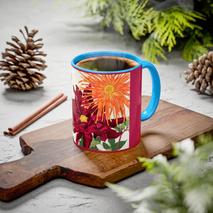 Dahlia Flower by Tanigami Kônan Colorful Mugs (11oz, 15oz)