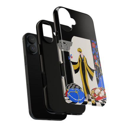 Art Deco Flapper in Yellow Robe Phone Case – Elegant Glamour & Exotic Charm