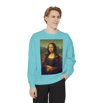 Mona Lisa by Leonardo da Vinci Unisex Garment-Dyed Sweatshirt