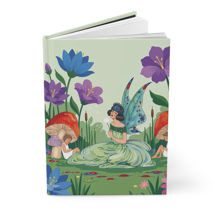🧚🌸 The Fairy Of The Wishing Garden Hardcover Journal – Art Deco Fashion Illustration