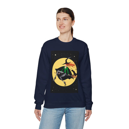 A Witch’s Moonlit Flight Unisex Heavy Blend™ Crewneck Sweatshirt