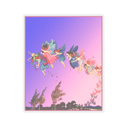 Fairies, Pixies, and Petals in Twilight's Embrace Kiss-Cut Stickers (4 Sizes)