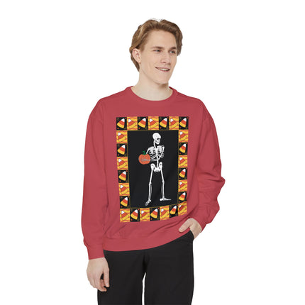 Candy Corn Skeleton Unisex Garment-Dyed Sweatshirt
