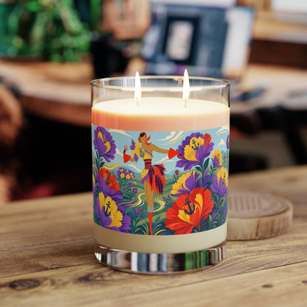 ⚓🎭 The Nautical Flower Garden Dancer Scented Candle – Art Deco Floral Whimsy