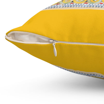 Reproduction of the Shield Frieze by Emile Gilliéron Spun Polyester Square Pillow