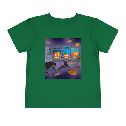 Whimsical Halloween Mischief Toddler Short Sleeve Tee