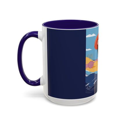 Beachside Promenade Colorful Mugs – Chic Summer Stroll & Coastal Glamour