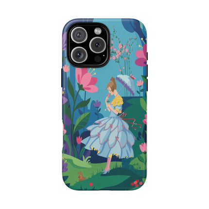 🌸☂️ A Stroll Through The Enchanted Forest Phone Case – Art Deco Floral Fantasy
