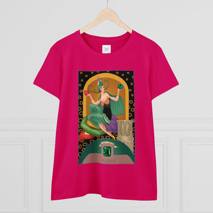 May & Emerald (from the Gem Series) by Sofia Chiostri Women's Midweight Cotton Tee