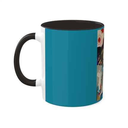 Looking Observant; The Appearance of a Kyoto Waitress of the Meiji Era by Tsukioka Yoshitoshi Colorful Mugs, 11oz