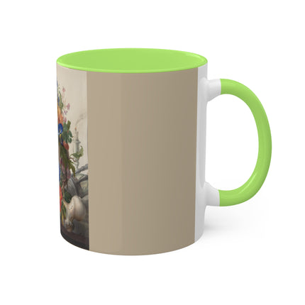 Vanitas Still Life by Herman Henstenburgh Colorful Mugs, 11oz