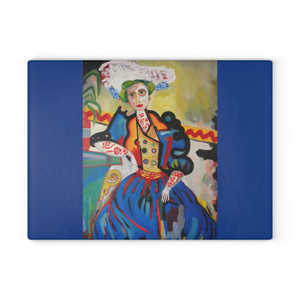 A Mulher by Amadeo de Souza-Carosa Glass Cutting Board