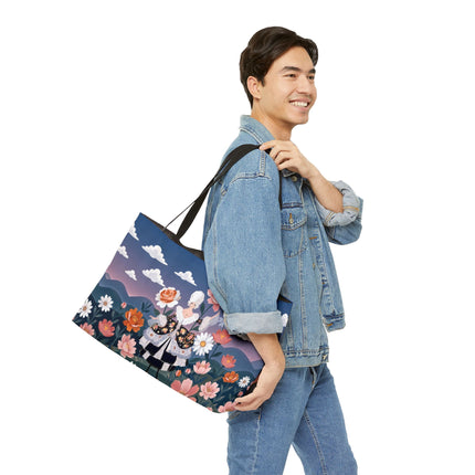 🌸🎀 The Grand Floral Promenade Weekender Tote Bag – Art Deco Fashion Fantasy