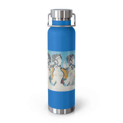 Reproduction of Ladies in Blue by Emile Gilliéron Copper Vacuum Insulated Bottle, 22oz