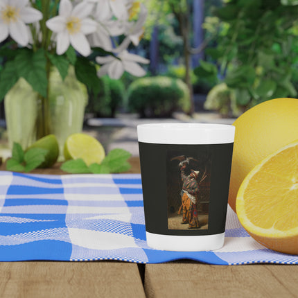 A Rich Kirghiz Huntsman with a Falcon by Vasily Vereshchagin Ceramic Shot Glass