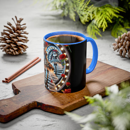 Halloween Witch Through the Mirror Colorful Mugs (11oz, 15oz)