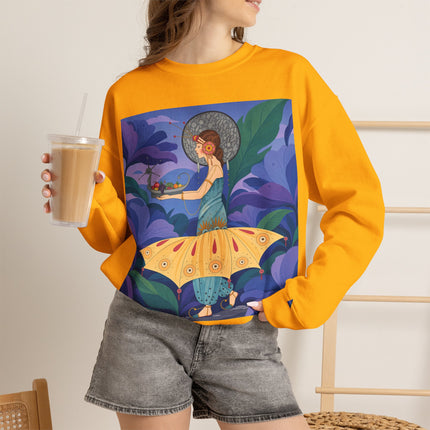 🦋🌿 The Butterfly Garden Offering Crewneck Sweatshirt – Art Deco Botanical Fantasy