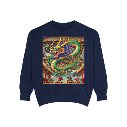 Tibetan Dragon Over Kabuki Duel Sweatshirt