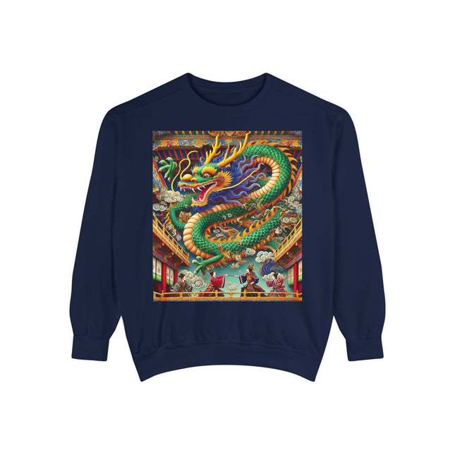 Tibetan Dragon Over Kabuki Duel Sweatshirt