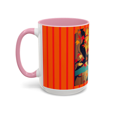 Black Cat in Kimono Colorful Mugs, 11oz