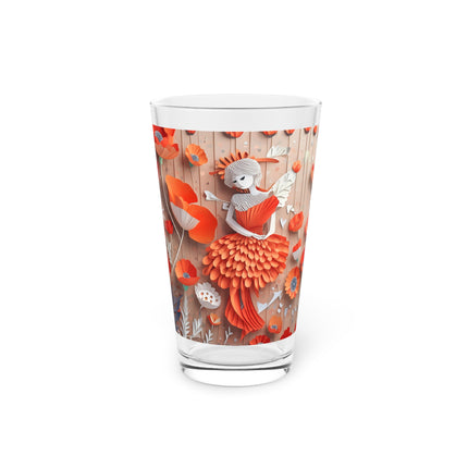 Poppy Fairy Glass, 16oz