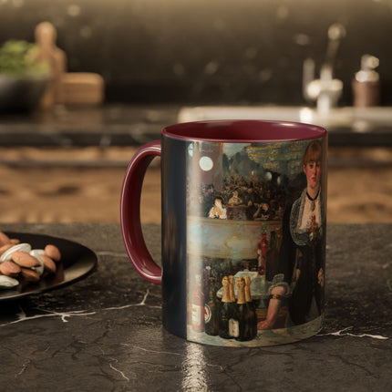 A Bar at the Folies-Bergère by Edouard Manet Colorful Mugs (11oz, 15oz)