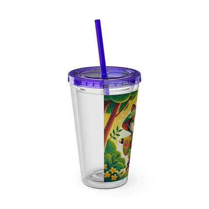 Firefly Dance on Wheels Sunsplash Tumbler with Straw, 16oz