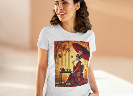 Theatrical Harvest Rabbit Women's Midweight Cotton Tee