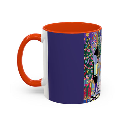 🎄✨ The Lady Of The Christmas Ornament Colorful Mug – Art Deco Holiday Fantasy