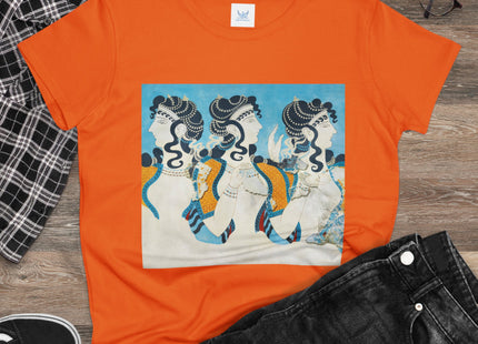 Reproduction of Ladies in Blue by Emile Gilliéron Women's Midweight Cotton Tee