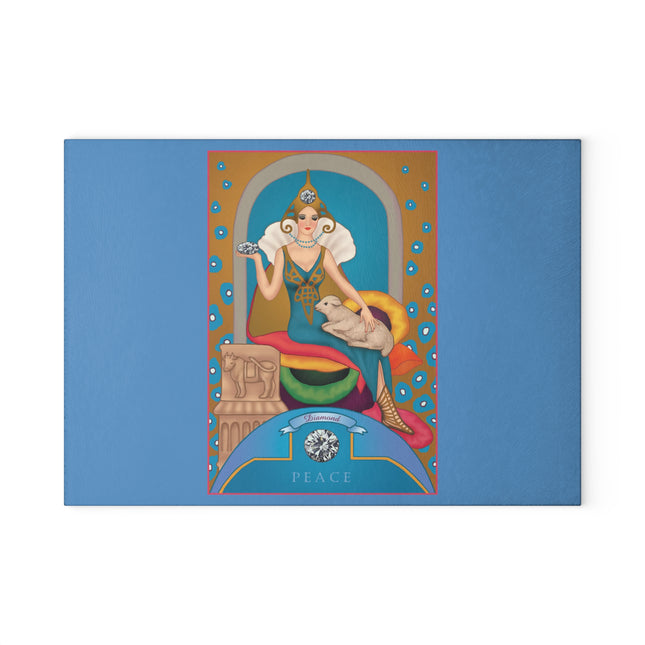 April & Diamond Zodiac Glass Cutting Board