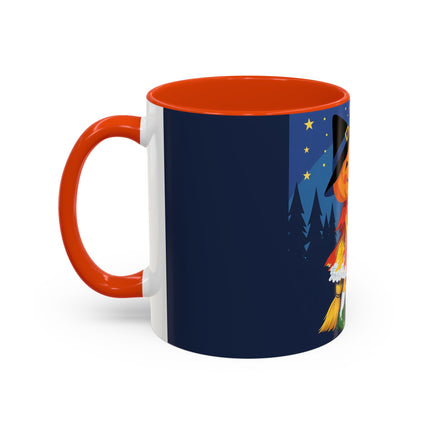 🎃🐈‍⬛ The Little Pumpkin Witch And Her Black Cat Colorful Mug – Whimsical Halloween Charm