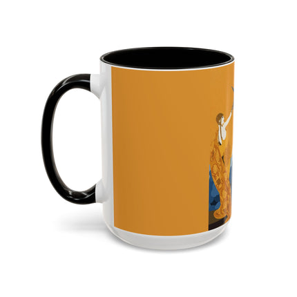 Falcon Mistress Colorful Mugs – Art Deco Majesty & Mythic Freedom
