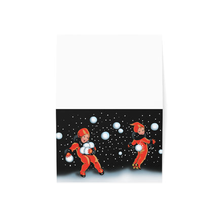 Festive Snowball Greeting Cards (1, 10, 30, and 50pcs)