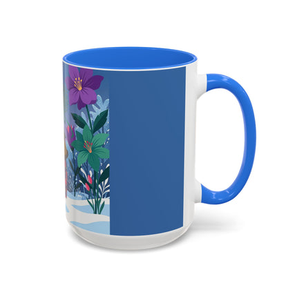 🌹❄️ The Holly Rose Of Winter Colorful Mug – Art Deco Christmas Garden