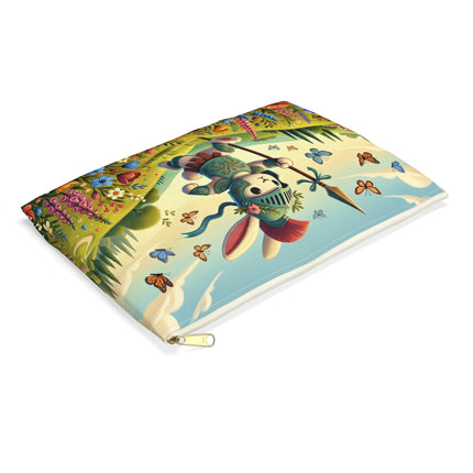 The Rabbit Gladiator Flat Pouch – Adventurous Spirit & Heroic Charm